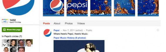 Pepsi Google+ brand page